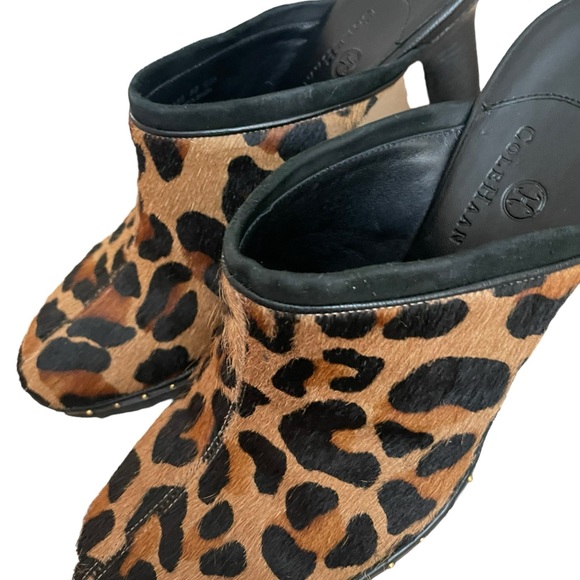 COLE HAAN Womens Annette Clog Leopard Print Heeled Size 8 - Picture 6 of 12